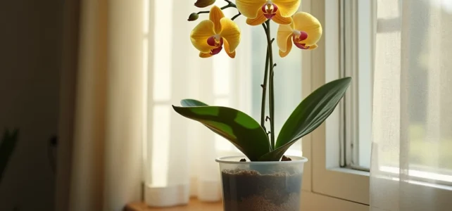 Tige d’orchidée qui jaunit : causes fréquentes et solutions efficaces à adopter Tige d’orchidée qui jaunit : causes fréquentes et solutions efficaces à adopter